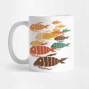 Shoal of fish pattern Mug